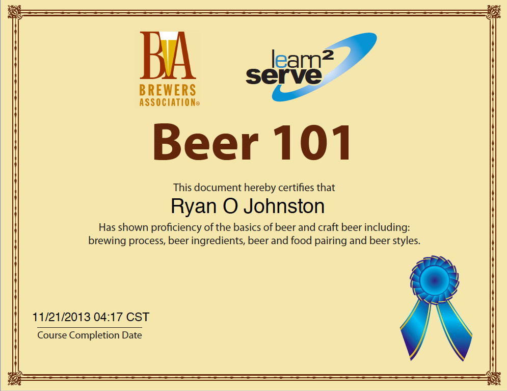 beer-101-certifcate